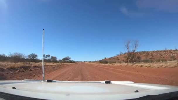 Road Driving Palm Valley West Macdonnell National Park Northern Territory — Stock Video