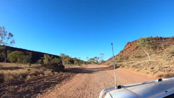 Road Körning Palm Valley West Macdonnell National Park Northern Territory — Stockvideo