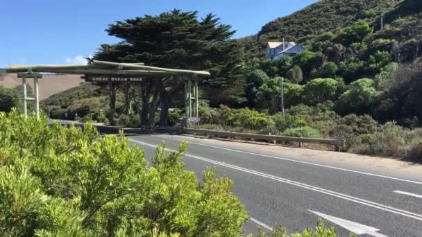 Melbourne Feb 2019 Great Ocean Road Memorial Arch Great Ocean — Stock Video