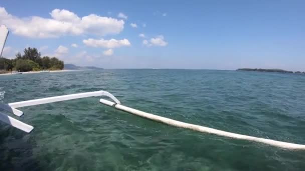 Vela Sulla Barca Indonesiana Isole Gili Indonesia — Video Stock