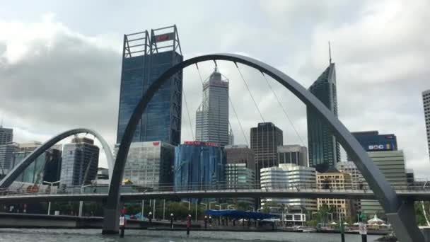Perth Nov 2018Perth Centrala Business Center Skyline Som Utsikt Från — Stockvideo