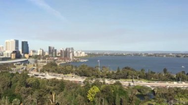 Perth Capital Şehir Merkezi Batı Avustralya Skyline