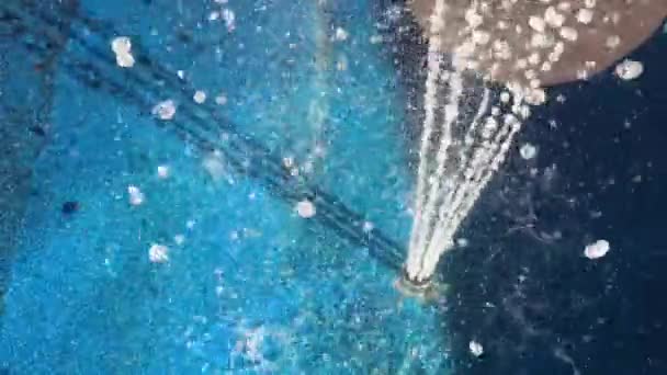 Παιδική Χαρά Νεροτσουλήθρα Και Spray Pad Water Park Αργή Κίνηση — Αρχείο Βίντεο