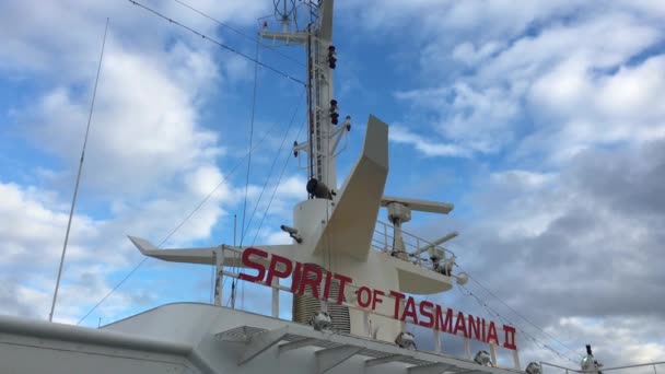 Devonport Tas Mar 2019 Spirit Tasmania Spirit Tasmania Supersnabb Ropaxfärja — Stockvideo