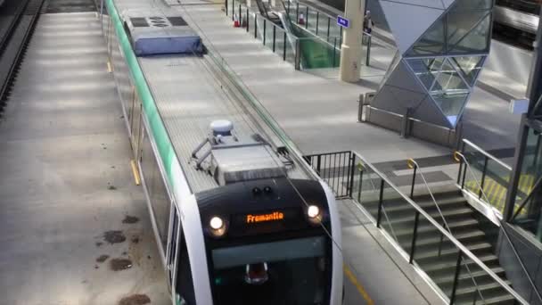 Perth Şubat 2020 Perth Tren Istasyonu Perth Tren Stasyonu Transperth — Stok video