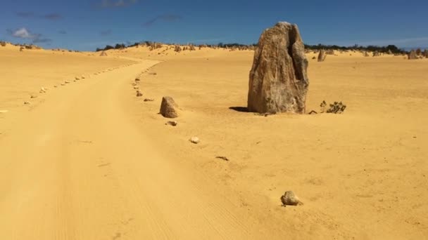 Pinnacoli Deserto Paesaggio Australia Occidentale — Video Stock