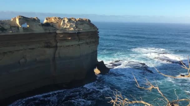 Landskapsutsikt Över Razorback Vid Port Campbell National Park Längs Great — Stockvideo