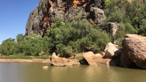 Wilde Landschaft Einer Schlucht Kimberley Westaustralien — Stockvideo