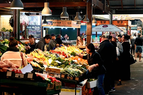 Perth July 2020 Australian People Shopping Fermatle Market Popular Tourist — Stock Photo, Image