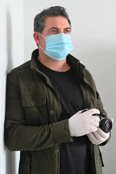 Fotojournalist Jaar Die Uitbraak Van Coronaviruspandemie Covid Documenteert — Stockfoto