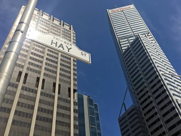 Perth Sep 2020 Office Buildings Hay Street Perth Financial District — Stock Photo, Image