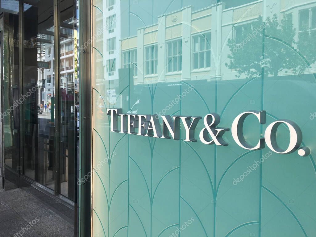 PERTH - SEP 25 2020:Tiffany & Co shop a Luxury American retailer known for fine jewelry, china & silver, plus wedding registry.