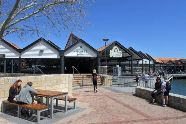 Perth Oct 2020 Turistas Que Visitam Hillarys Broadwalk Hillarys Boat — Fotografia de Stock