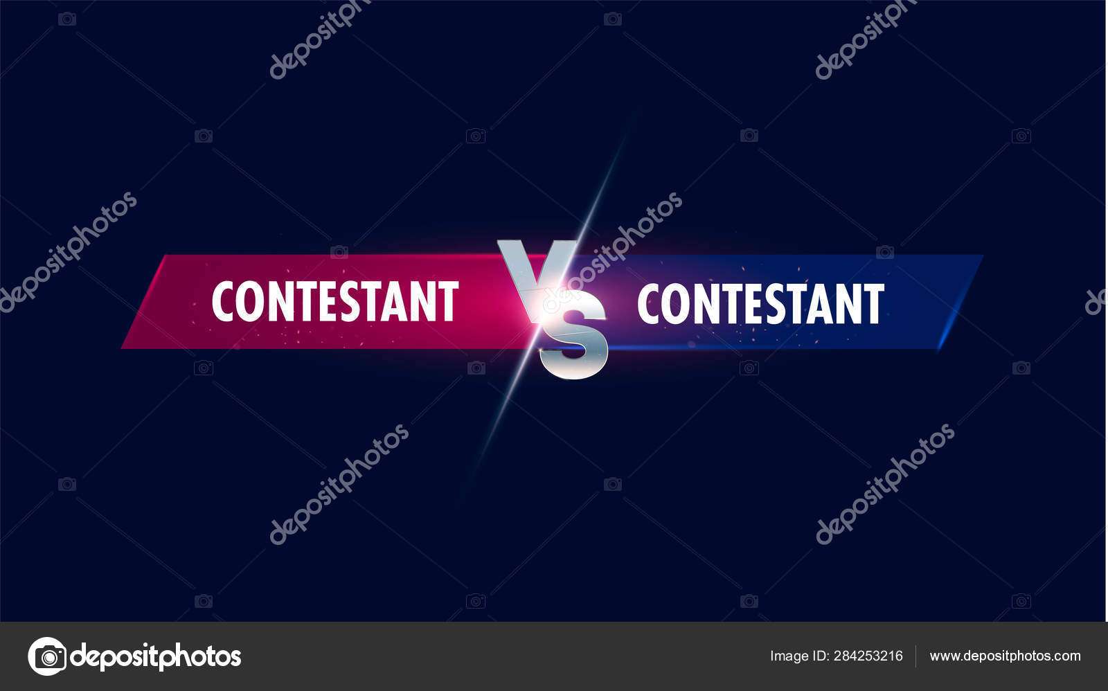 Free Vector  Versus vs battle screen red and blue background