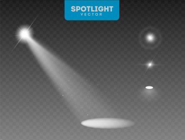 vektör Spotlight ayarlayın. Işık etkisi. EPS 10 illüstrasyon.