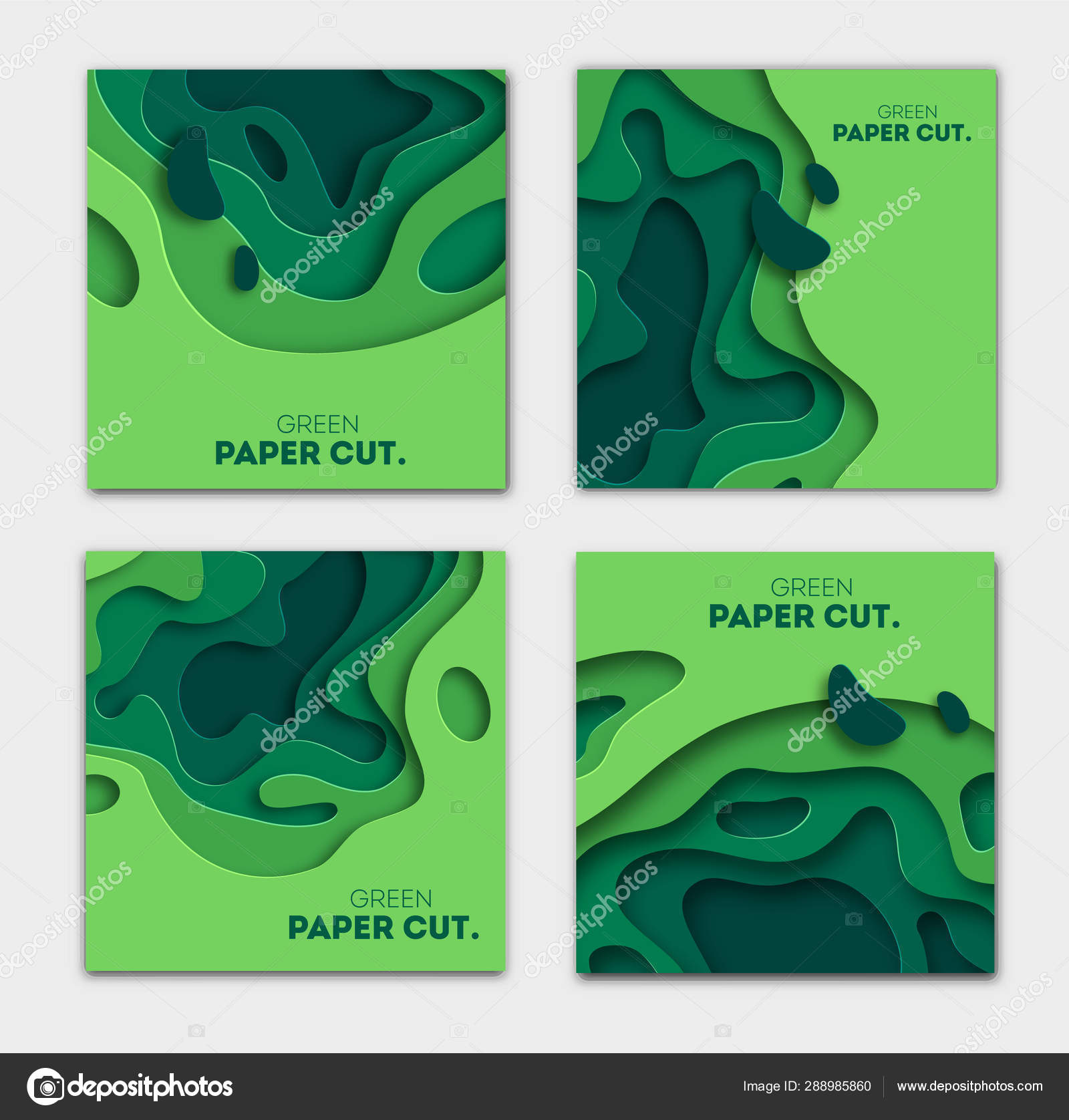 Banners Set 3d Abstract Background Green Paper Cut Shapes Vector Design Layout For Business Presentations Flyers Posters And Invitations Carving Art Environment And Ecology Elements Stock Vector C Vitaliystarkov37 Gmail Com 288985860