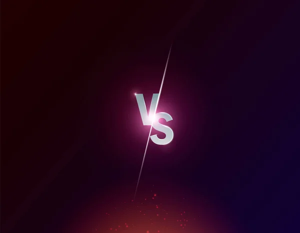 Kék neon versus logo vs betűk sport-és küzdelem a verseny. Battle vs egyezés, játék koncepció versenyképes vs illusztráció — Stock Fotó
