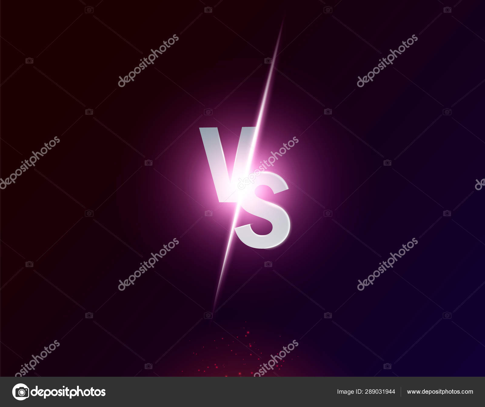 블루 네온 대로고 대스포츠와 격투 대회를 위한 편지 대편지. ( 영어 ) Battle vs match, game concept  competitive vs. Vector illustration 스톡 벡터 - ©vitaliystarkov37.gmail.com  289031944