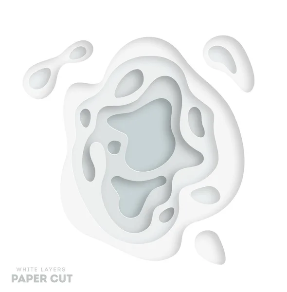 3D weißer abstrakter Hintergrund mit Formen aus weißem Papier. Wählen Sie Ihre Farbe. Vektor-Design-Layout für Unternehmenspräsentationen, Flyer, Poster. Abbildung Folge 10 — Stockvektor