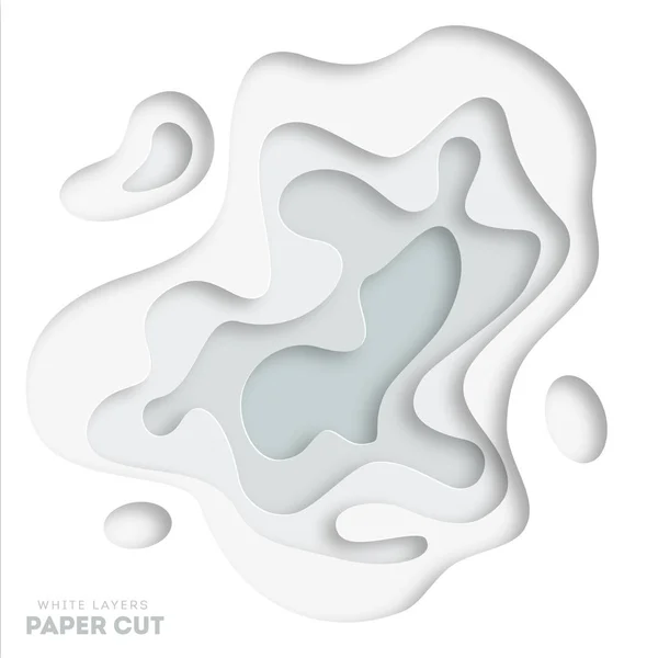 Fundo abstrato branco 3D com formas de corte de papel branco. Escolha a sua cor. Layout de design vetorial para apresentações de negócios, folhetos, posters.Illustration eps 10 —  Vetores de Stock