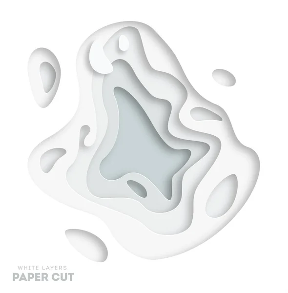 Fundo abstrato branco 3D com formas de corte de papel branco. Escolha a sua cor. Layout de design vetorial para apresentações de negócios, folhetos, posters.Illustration eps 10 —  Vetores de Stock