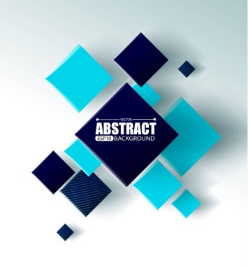 Kare boş arka plan - Vektör Tasarım Kavramı mavi ve siyah