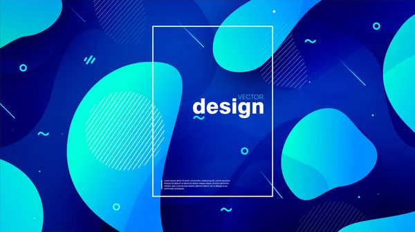 液体の色の背景デザイン。流体勾配の形状組成。未来的なデザインポスター。Eps10ベクトル. — ストックベクタ