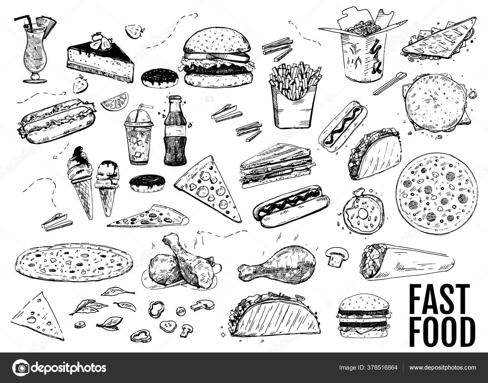 Linha De Jogo Entrega De Hambúrguer De Pedidos On-line, Localização De Café  E Restaurante, Comida, Coberta Com Bandeja De Comida, Scooter, Donut E  Ícone. Royalty Free SVG, Cliparts, Vetores, e Ilustrações Stock.