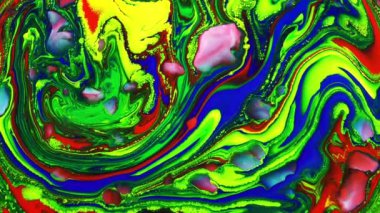 1920 x 1080 25 Fps. çok güzel soyut Rgb renk tasarım renkli girdap doku arka plan Ebru Video.