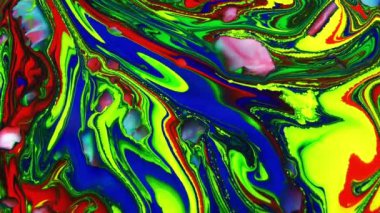 1920 x 1080 25 Fps. çok güzel soyut dönen sıvı boya arka plan doku Video hareketli renkli.