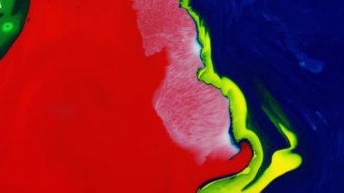1920 x 1080 25 Fps. çok güzel soyut dönen sıvı boya arka plan doku Video hareketli renkli.
