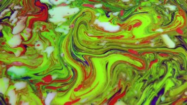 1920 x 1080 25 Fps. çok güzel soyut renkler tasarım renkli girdap doku arka plan Ebru Video.