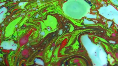 1920 x 1080 25 Fps. çok güzel soyut renkler tasarım renkli girdap doku arka plan Ebru Video.