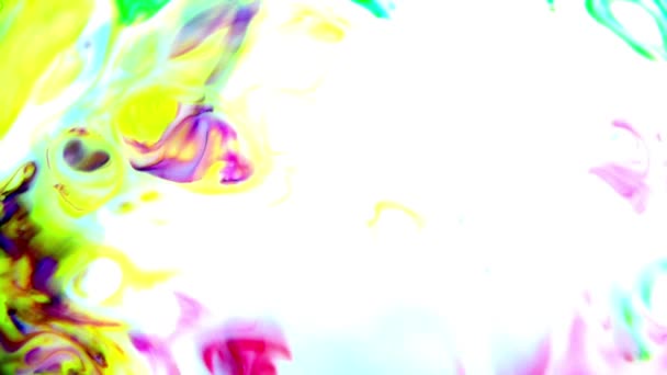 1920X1080 Fps Pintura Psicodélica Abstracta Tinta Muy Agradable Movimiento Líquido — Vídeos de Stock