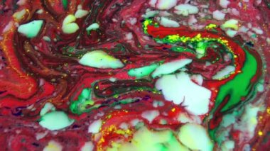 1920 x 1080 25 Fps. çok güzel mürekkep soyut Psychedelic boya sıvı hareketli arka plan doku Video.