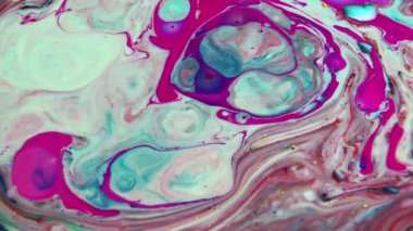 1920 x 1080 25 Fps. çok güzel mürekkep soyut Psychedelic boya sıvı hareketli arka plan doku Video.