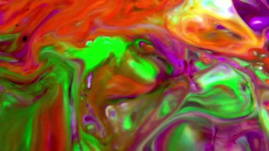 1920 x 1080 25 Fps. çok güzel mürekkep soyut Psychedelic boya sıvı hareketli arka plan doku Video.
