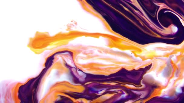 1920X1080 Fps Tinta Muito Agradável Abstrato Psicodélico Pintura Líquida Movimento — Vídeo de Stock