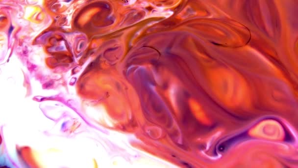 1920X1080 Fps Molto Bello Inchiostro Astratto Psichedelico Vernice Liquido Movimento — Video Stock