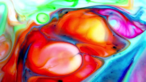 1920x1080 25 Fps. Très agréable résumé coloré vibrant tourbillonnant couleurs explosion peinture souffle texture arrière-plan vidéo .