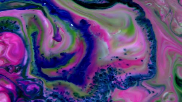 1920 1080 Fps Zeer Mooie Inkt Abstracte Psychedelische Verf Vloeibare — Stockvideo