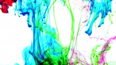 1920 x 1080 25 Fps. çok güzel mürekkep yayılır su video kabarcıklar..