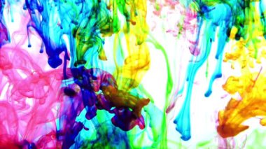 1920 x 1080 25 Fps. çok güzel mürekkep yayılır su video kabarcıklar..