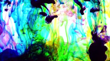 1920 x 1080 25 Fps. çok güzel mürekkep yayılır su video kabarcıklar..