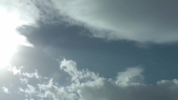 1920X1080 Fps Nuvens Muito Agradáveis Movendo Azul Limpo Overcast Sky — Vídeo de Stock