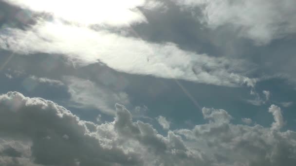 1920X1080 Fps Nuvens Muito Agradáveis Movendo Azul Limpo Overcast Sky — Vídeo de Stock