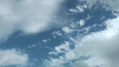 1920 x 1080 25 Fps çok güzel bulutlar mavi hareketli temiz. bulutlu gökyüzü Time Lapse Video.