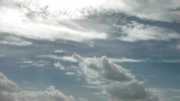 1920 1080 Fps Czyste Bardzo Ładne Chmury Poruszające Się Niebieskim — Wideo stockowe