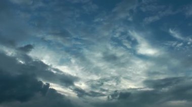 1920 x 1080 25 Fps çok güzel bulutlar mavi hareketli temiz. bulutlu gökyüzü Time Lapse Video.