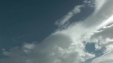1920 x 1080 25 Fps çok güzel bulutlar mavi hareketli temiz. bulutlu gökyüzü Time Lapse Video.